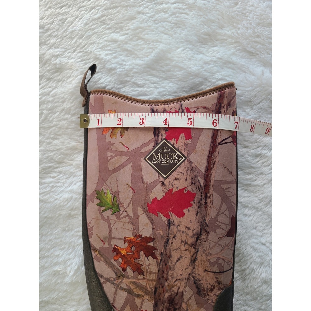 Muck Boot Womens 10 Hot Leaf Camo Print Tall Rain Boots Waterproof Rubber - Picture 4 of 6